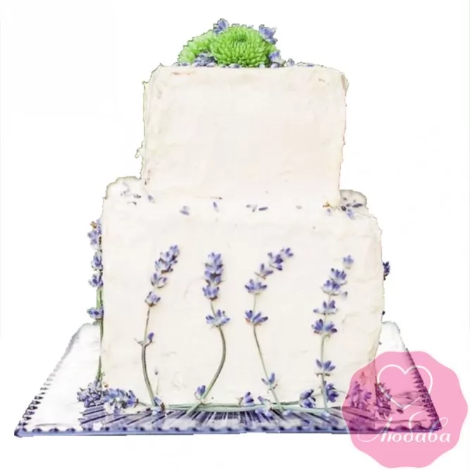 Торт свадебный в прованском стиле №2450