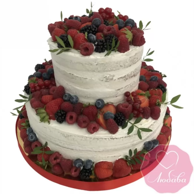 Торт свадебный ягодный №2644