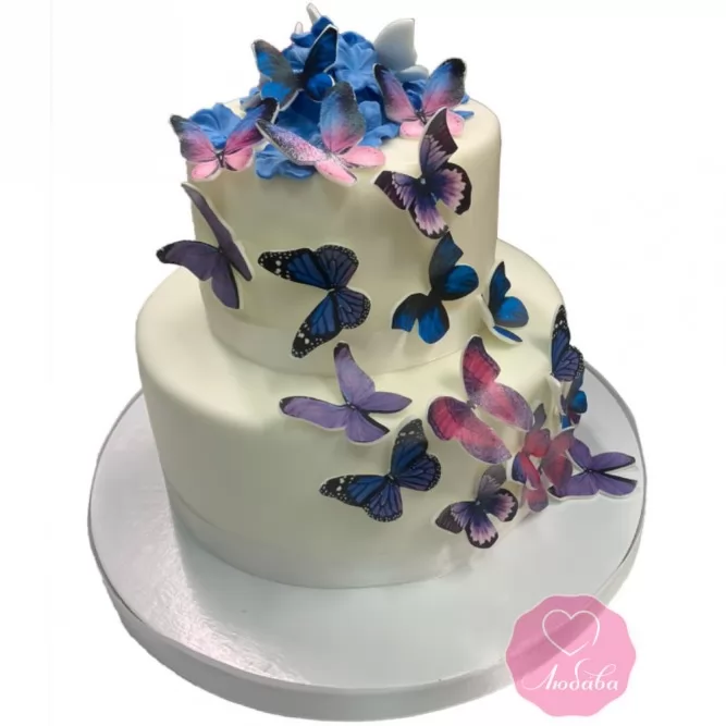 Торт с бабочками №3308