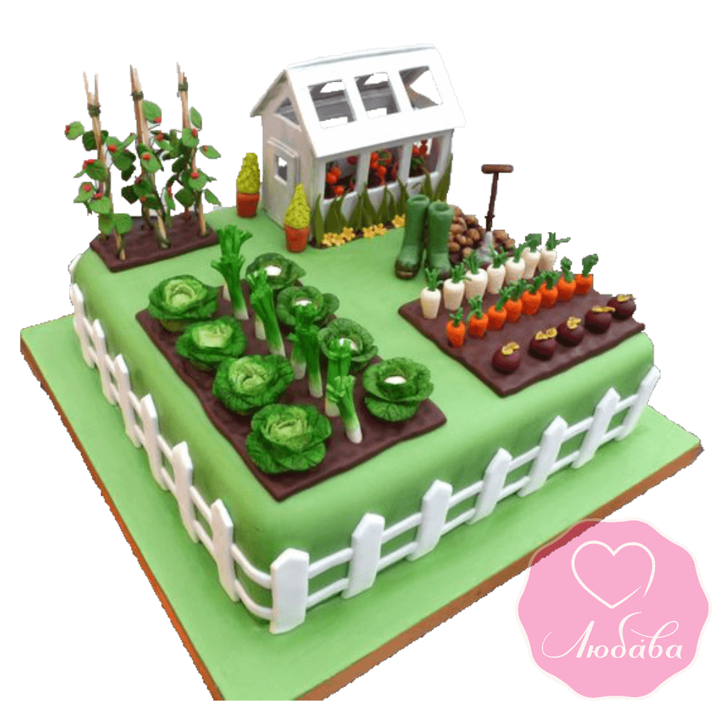 Торт на день рождения огород №2398
