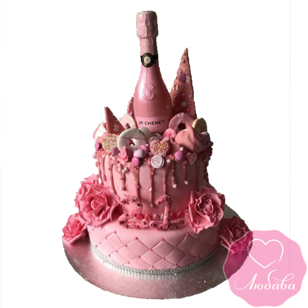 Торт на день рождения девушке 21 №2554