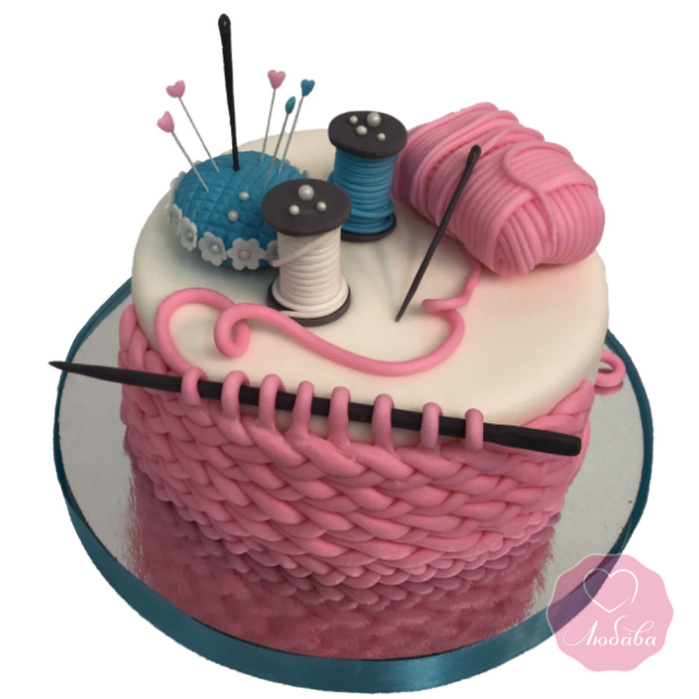 Торт на день рождения вязальщице №2673