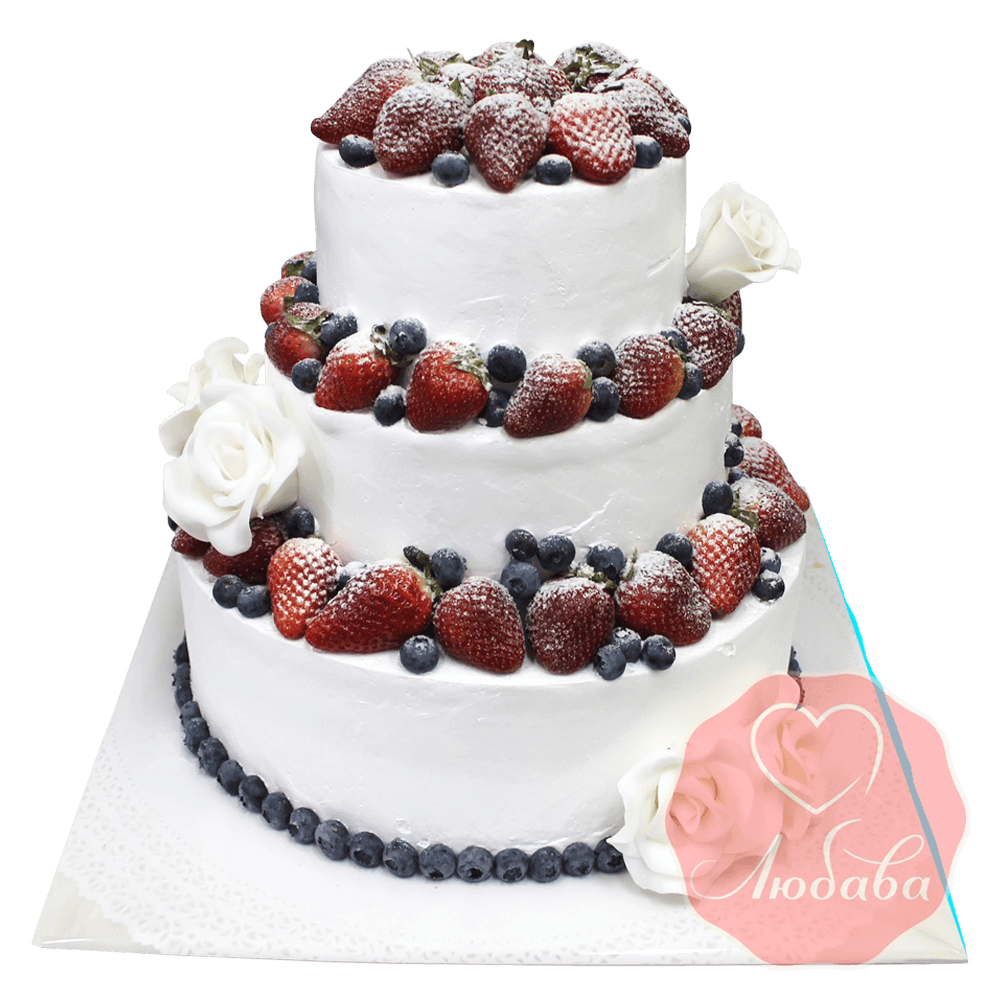 Свадебный Торт с ягодами №1277