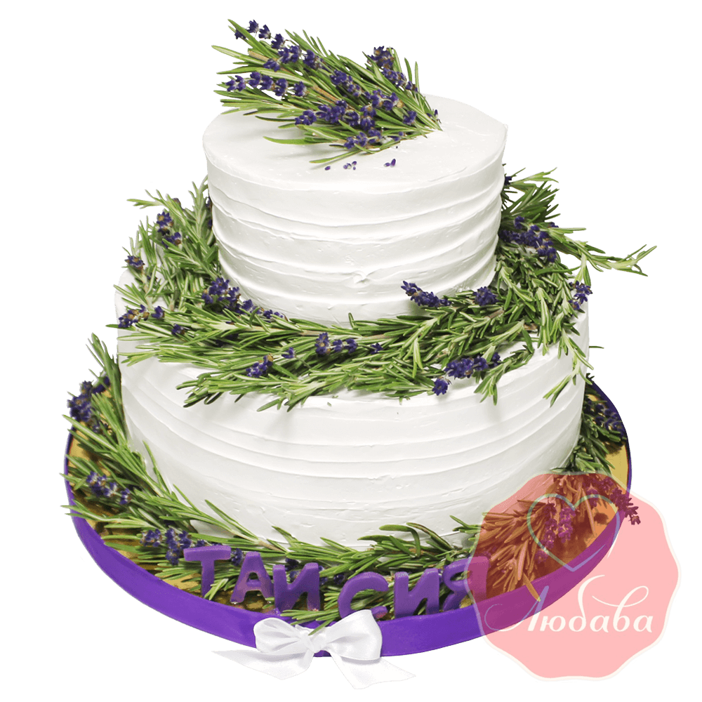Торт с ягодами двухъярусный с цветами №1318