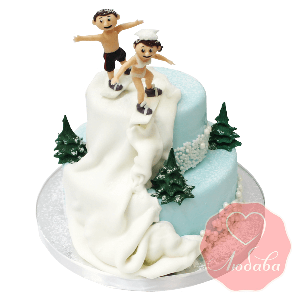 Свадебный Торт сноубордисты №1360