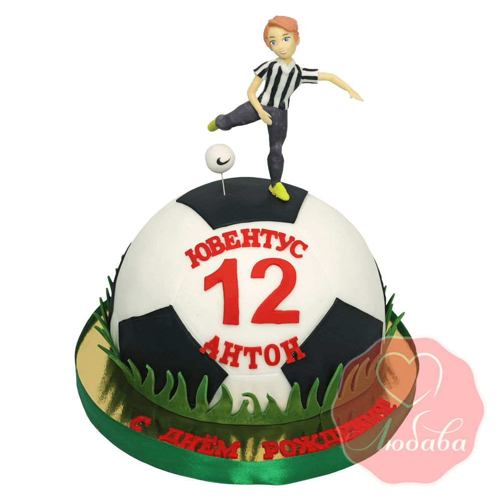 3Д торт Футбольный мяч Ювентус №1403