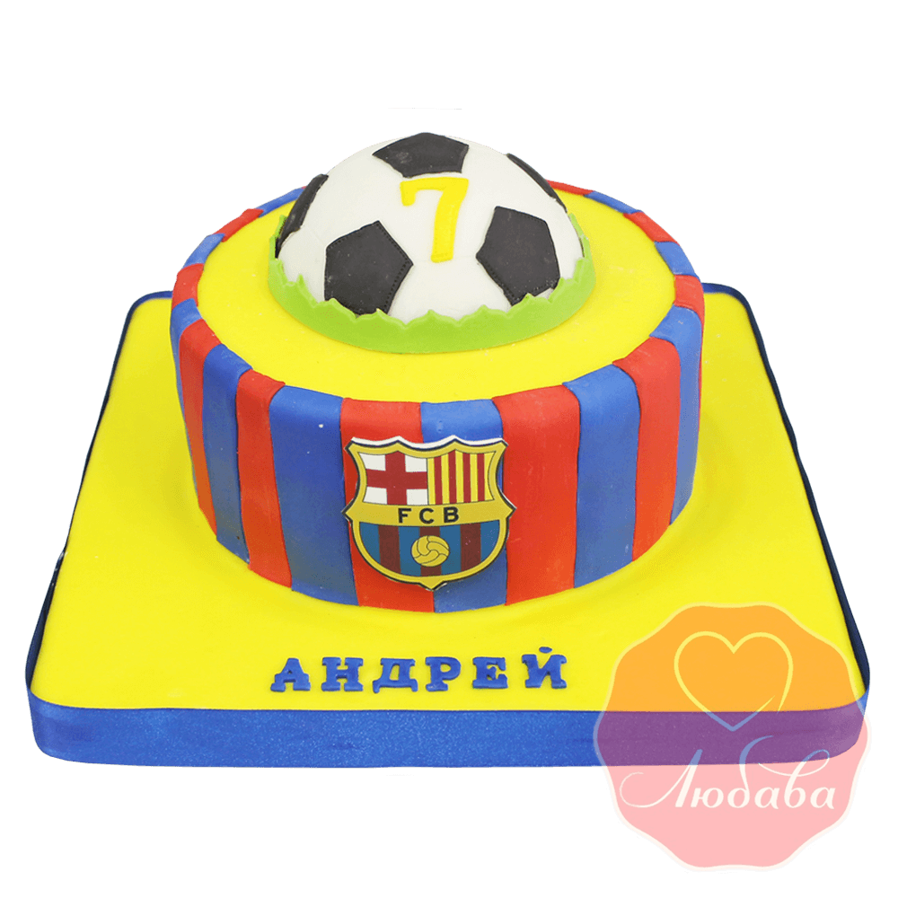 Торт футбольный Барселона №1405