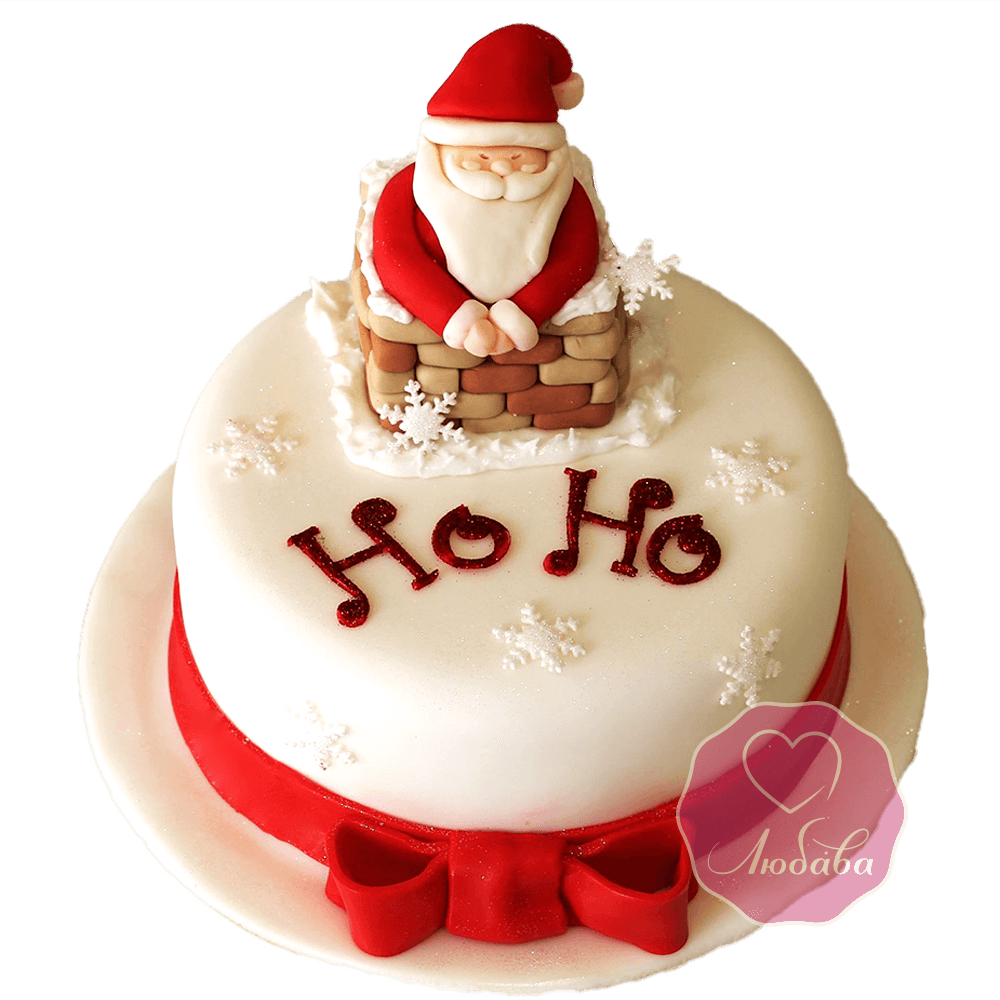 Торт Новогодний с Дедом Морозом №1756