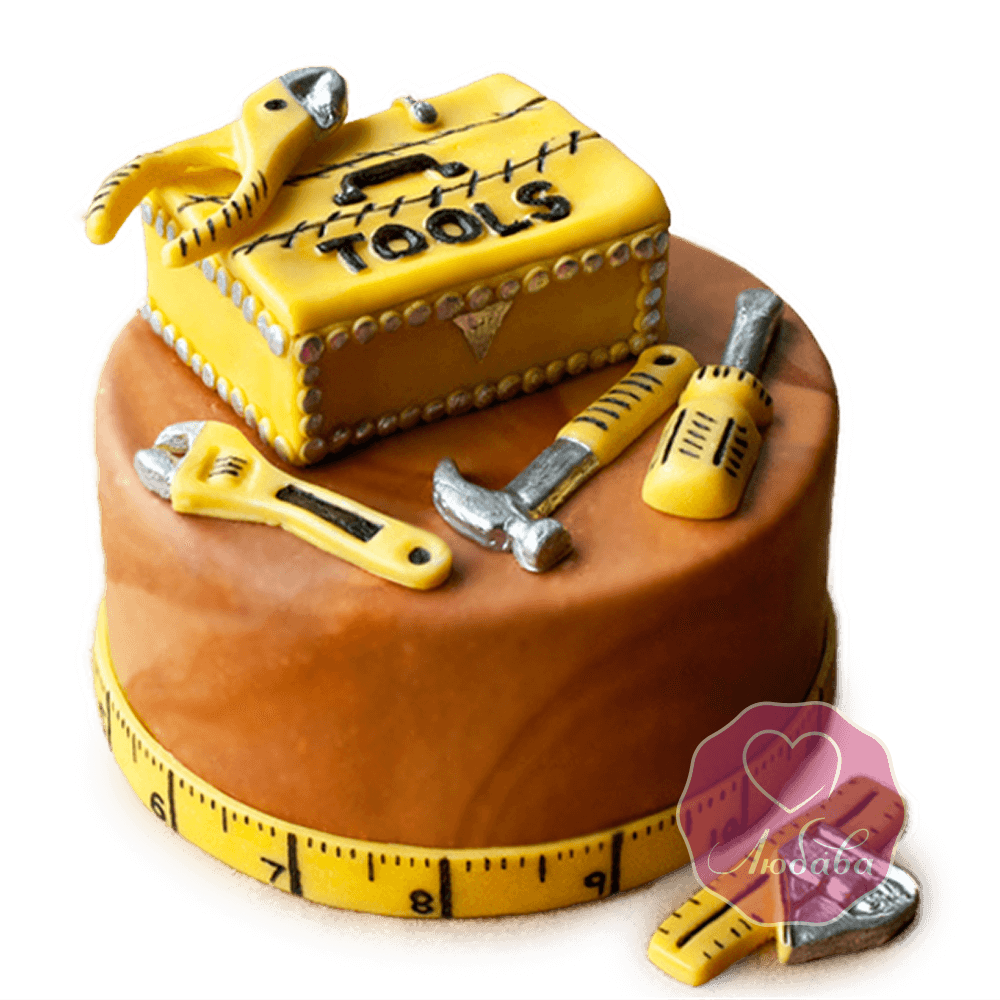 Торт на день рождения механику инструменты №1804