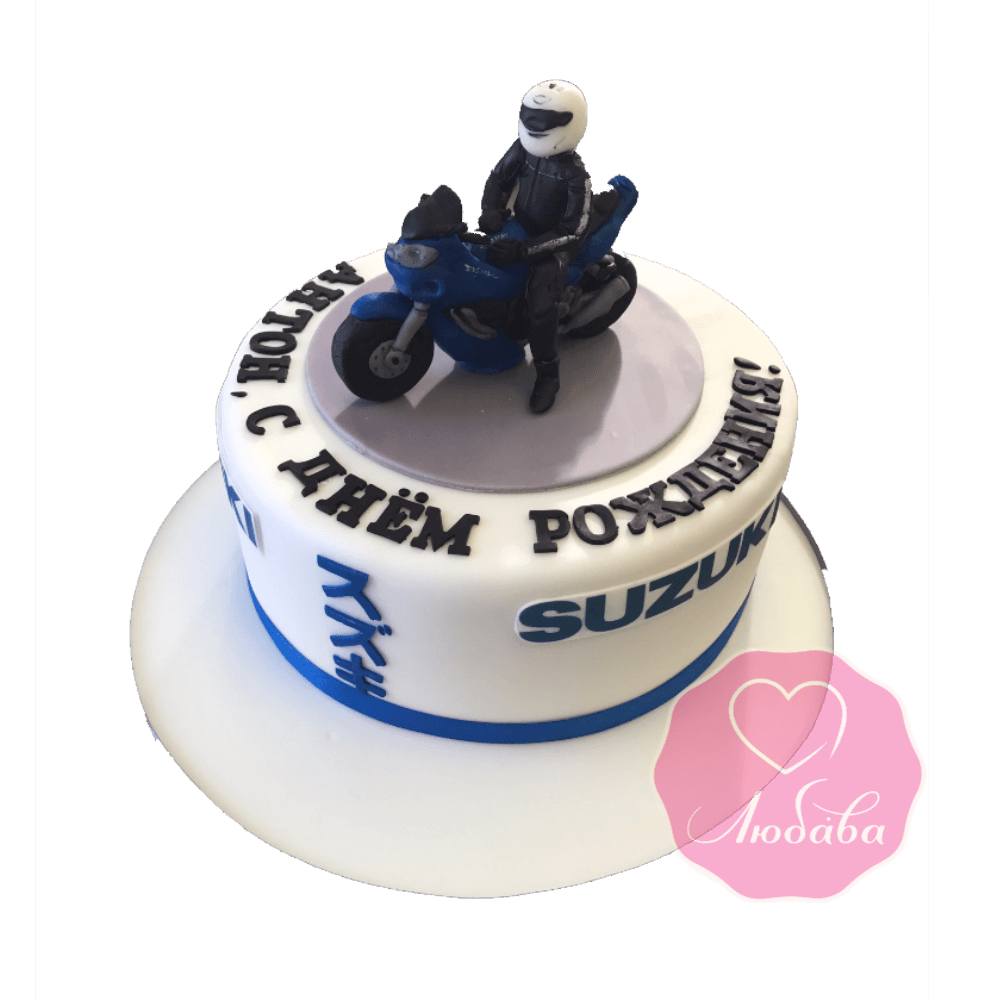 Торт на день рождения мотоцикл SUZUKI №1865