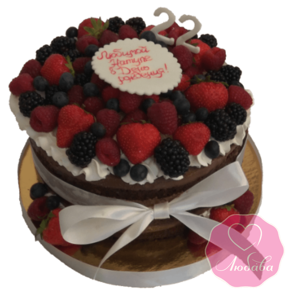 Торт на день рождения ягодный №1968