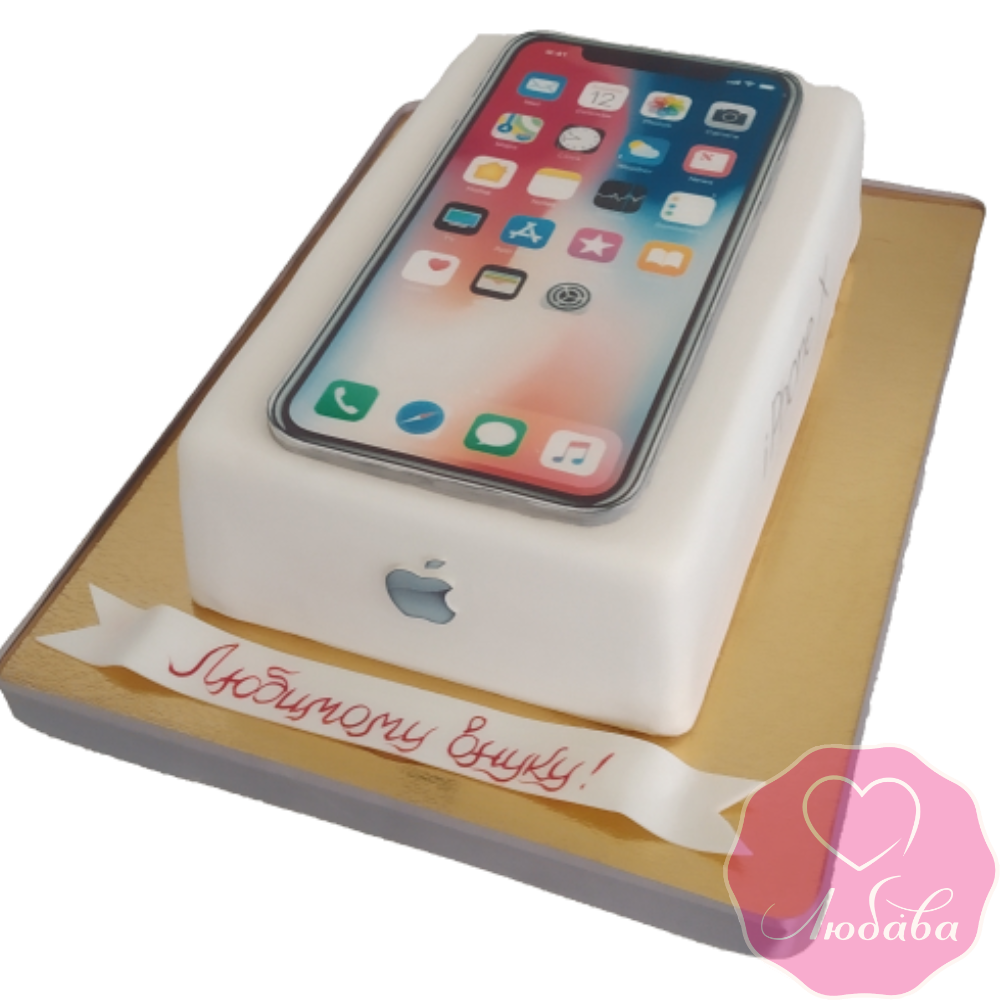 торт на день рождения iphone X №2113
