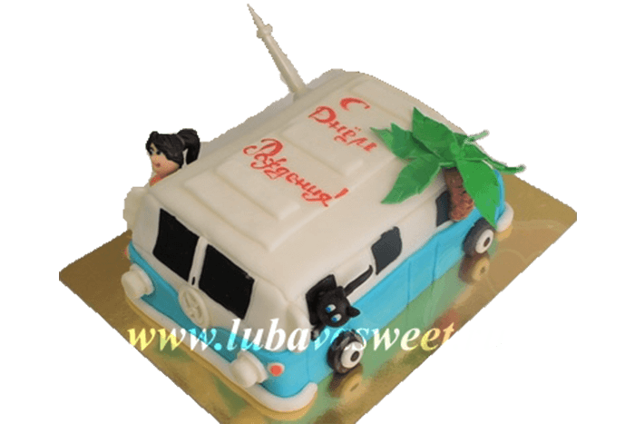 Торт Праздничный Автобус в отпуск №272