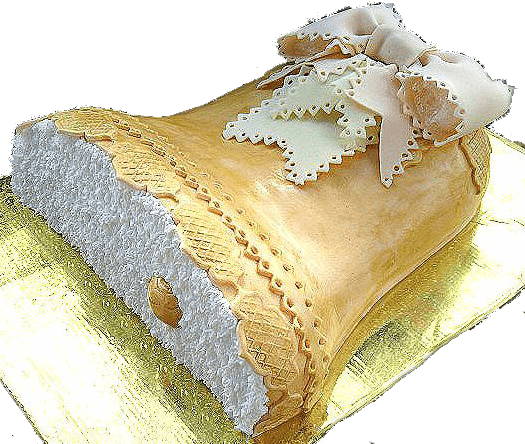 Торт Золотой колокольчик с бантиком №578