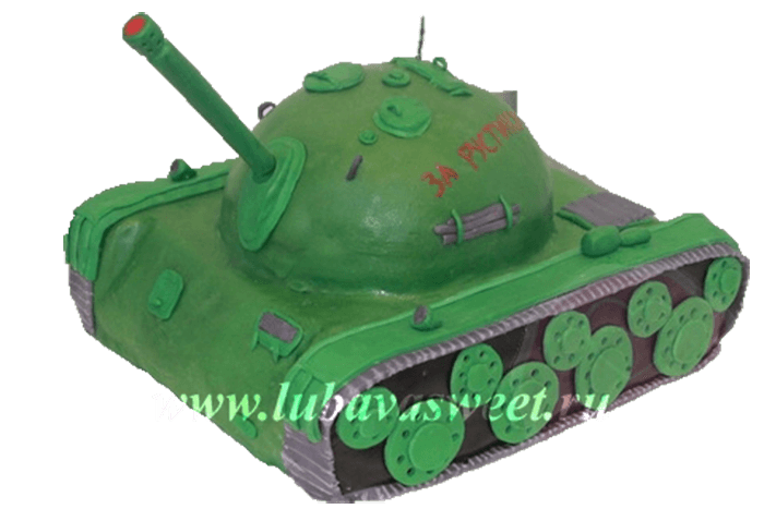 Торт танк зеленый №227