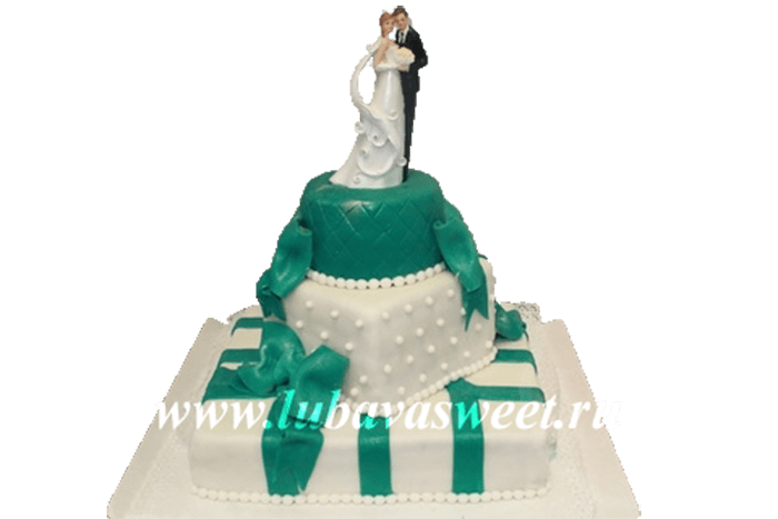 Торт свадебный счастливая пара №234