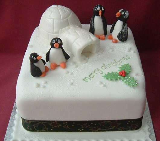 Торт с пингвинами №743