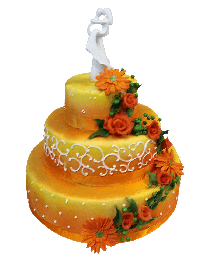 Торт свадебный Влюбленные сердца №308