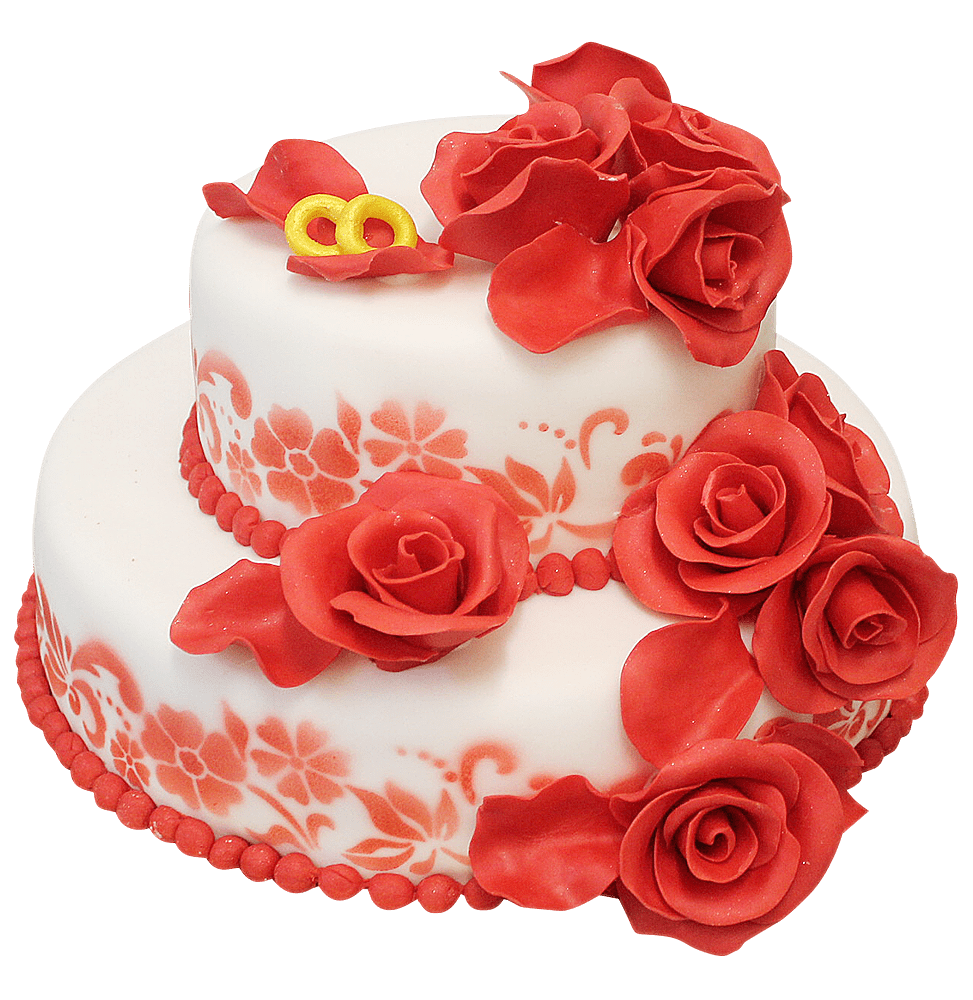 Торт свадебный Красные розы №172