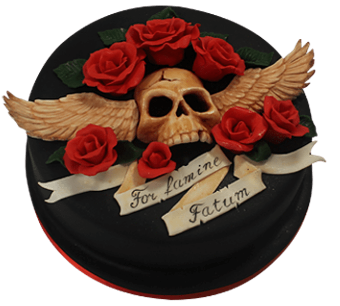 Торт Череп и розы №511