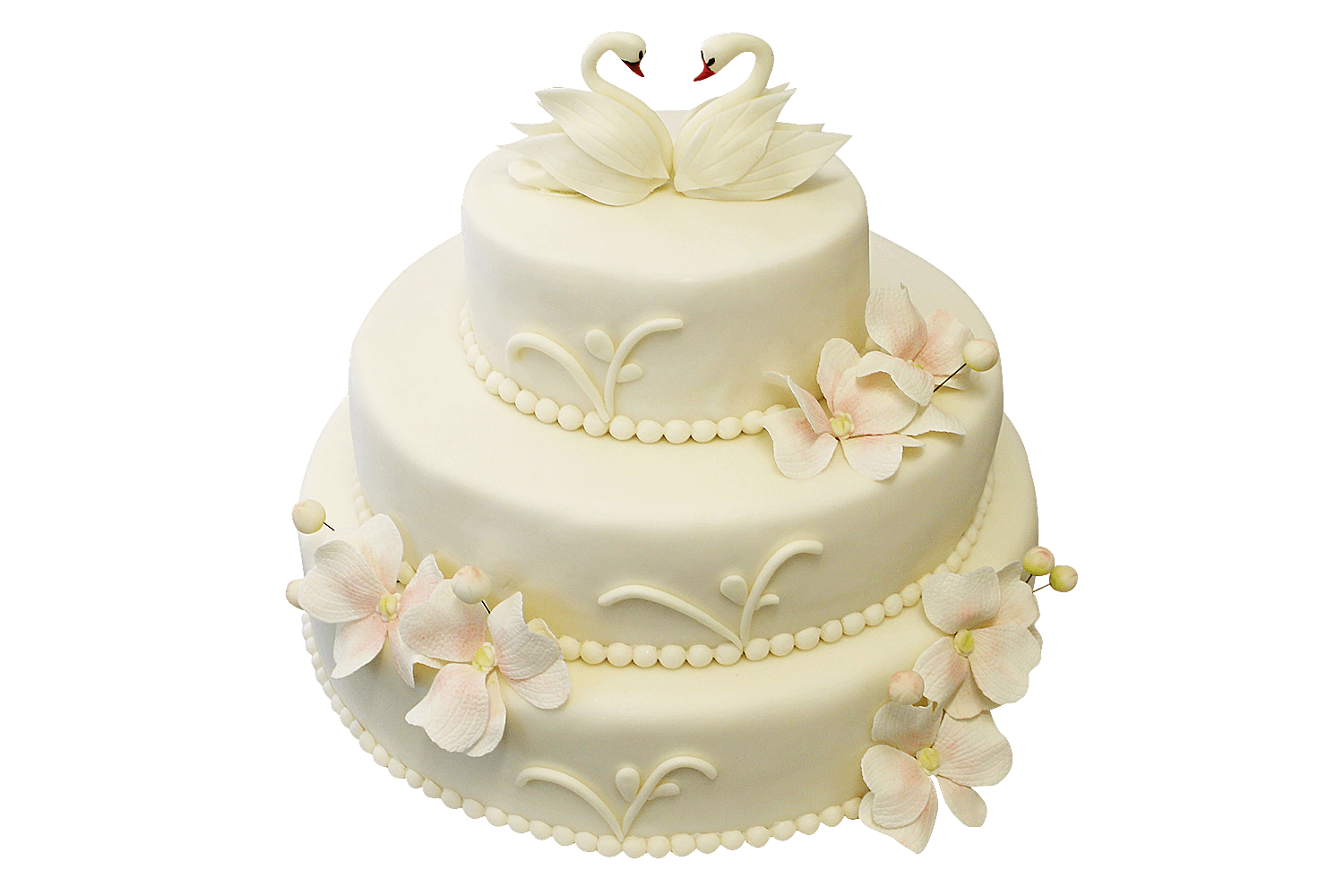 Торт свадебный Лебединая верность №351