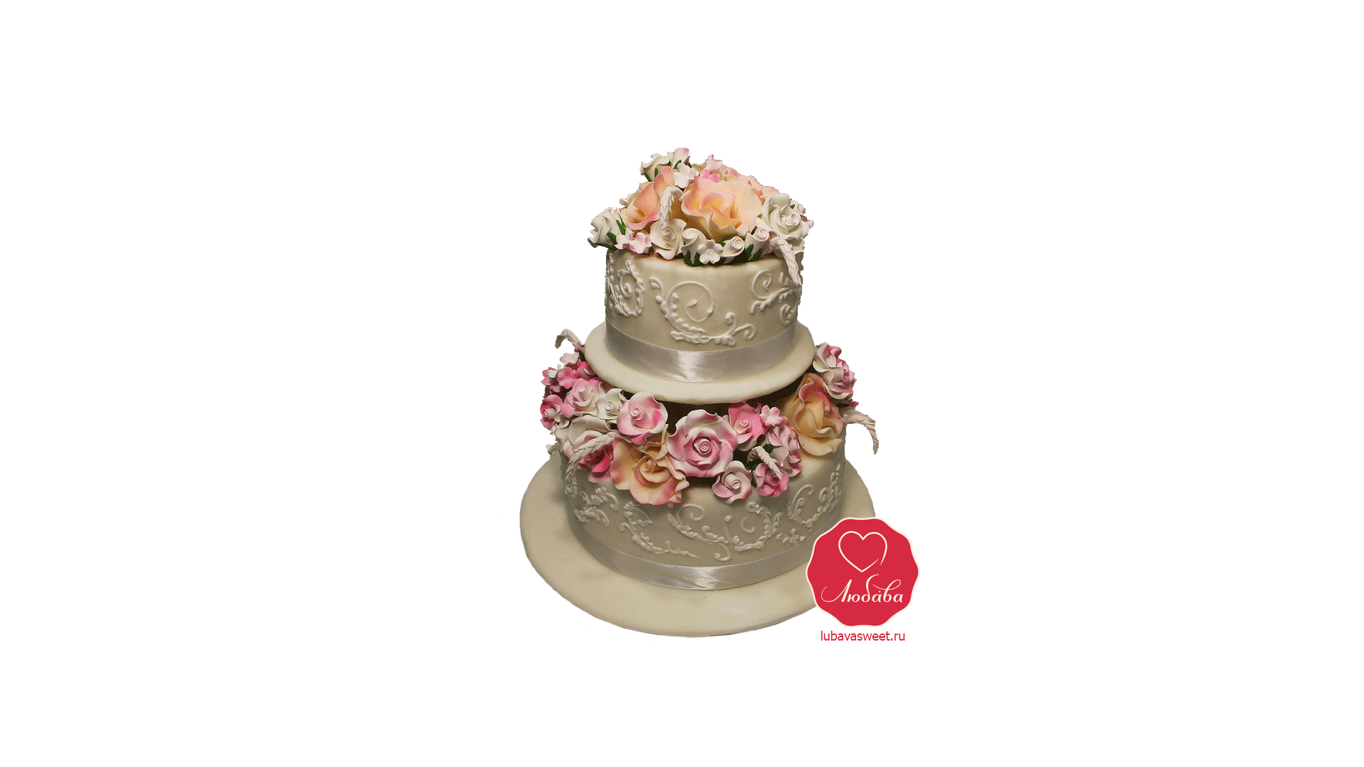 Торт Свадебные цветы №926