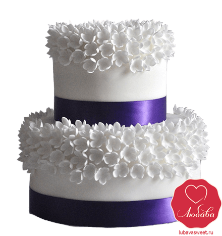 Торт Бело-Фиолетовый №741