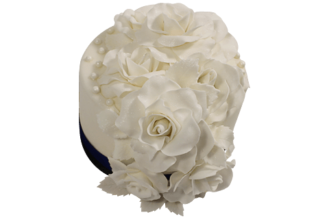 Торт Белые розы-2 №542