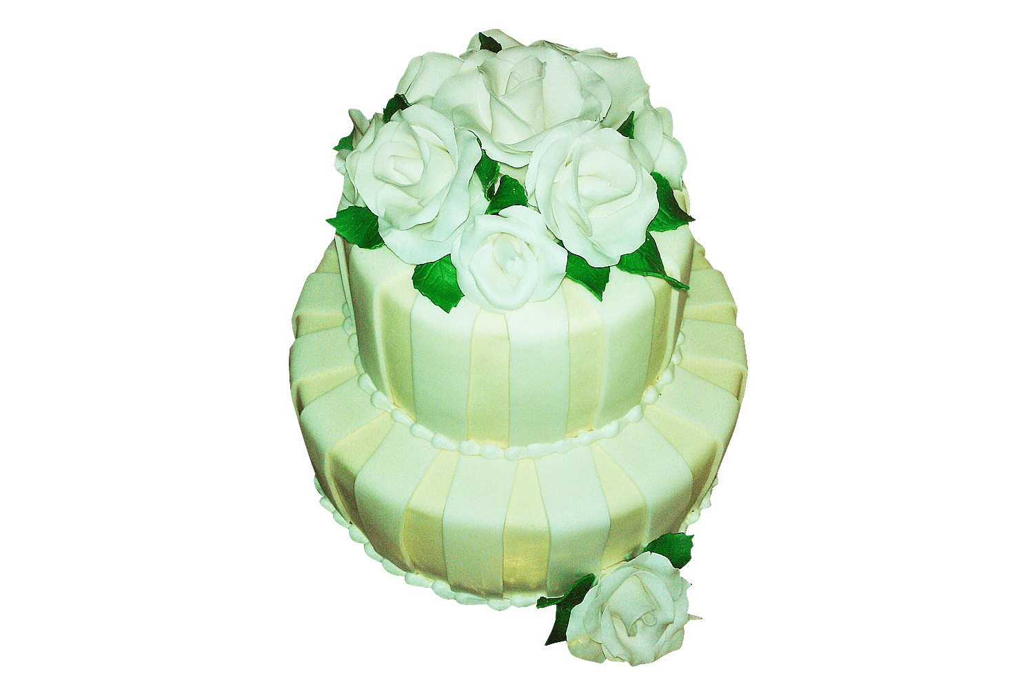 Торт свадебный с белыми розами №402