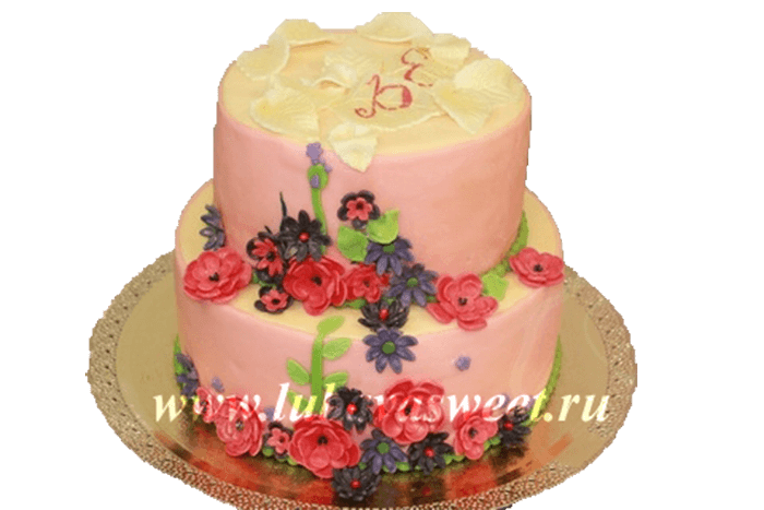 Торт с полевыми цветами №260