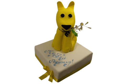 Торт Желтый щенок №458