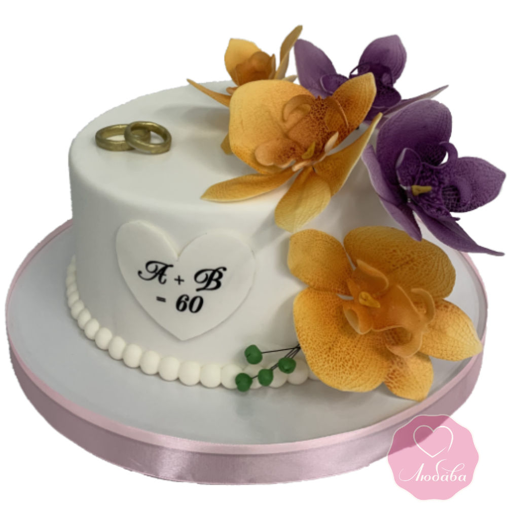 Торт с орхидеями №3501