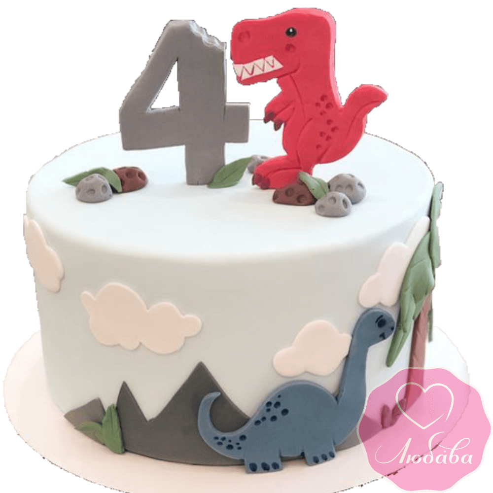 Торт детский с динозавриками №2169