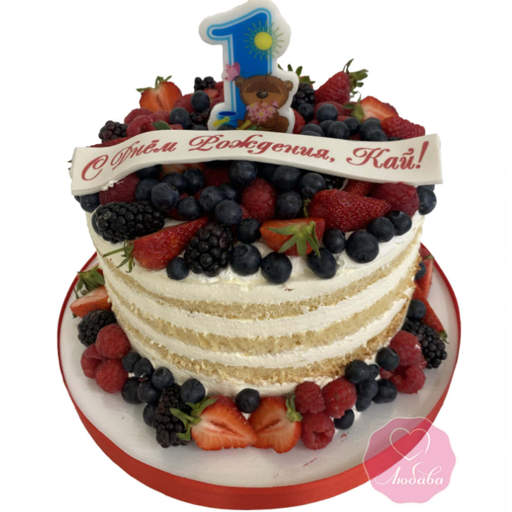 Торт на день рождения годик №3243
