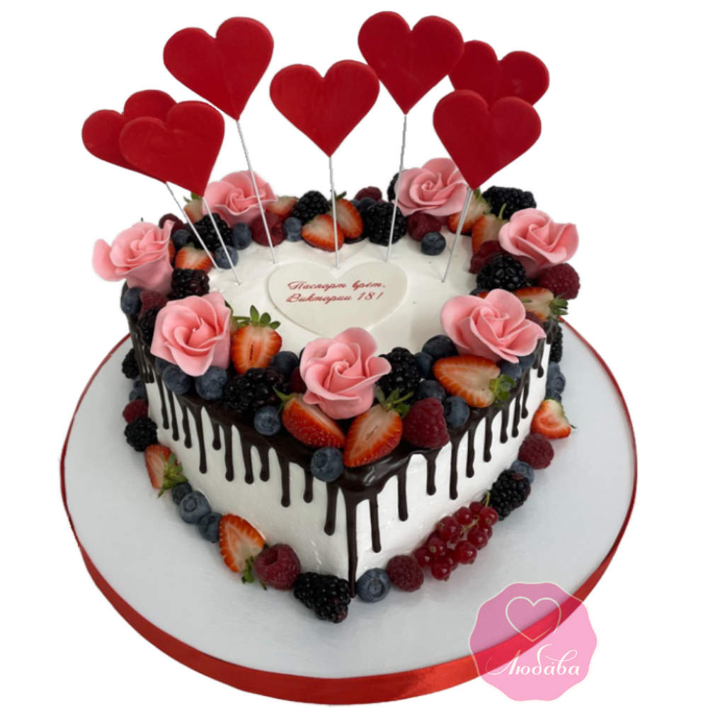 Торт сердце №3314