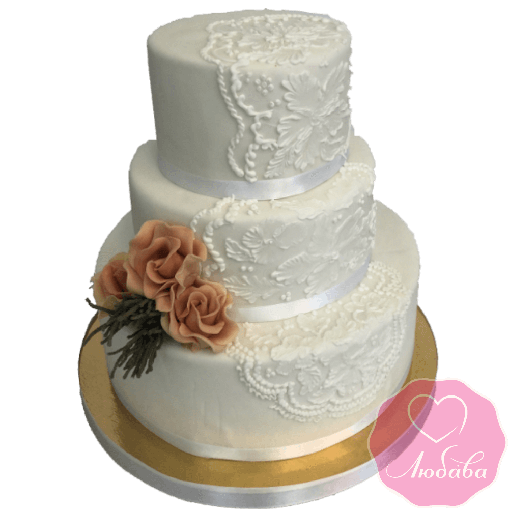 Торт свадебный белый №2128