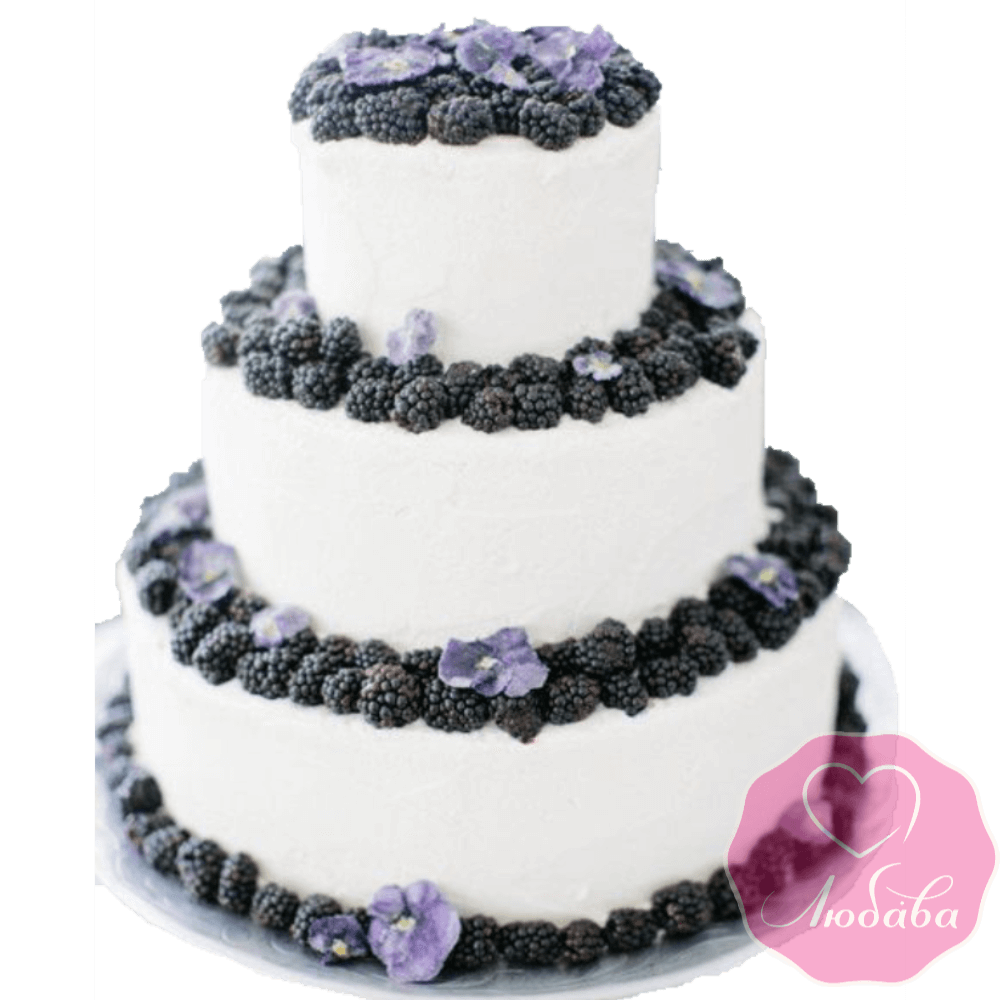 Торт свадебный с ягодами №2152