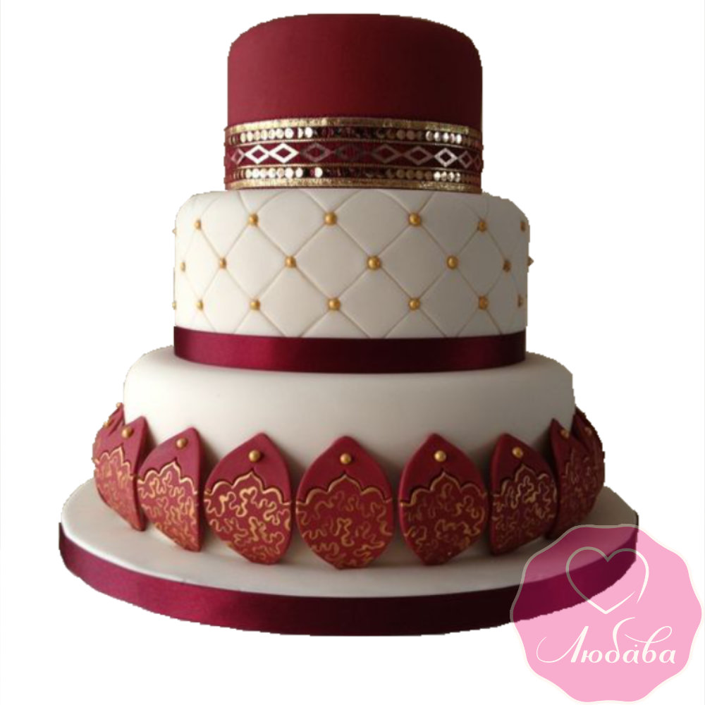 Торт свадебный в индийском стиле №2414