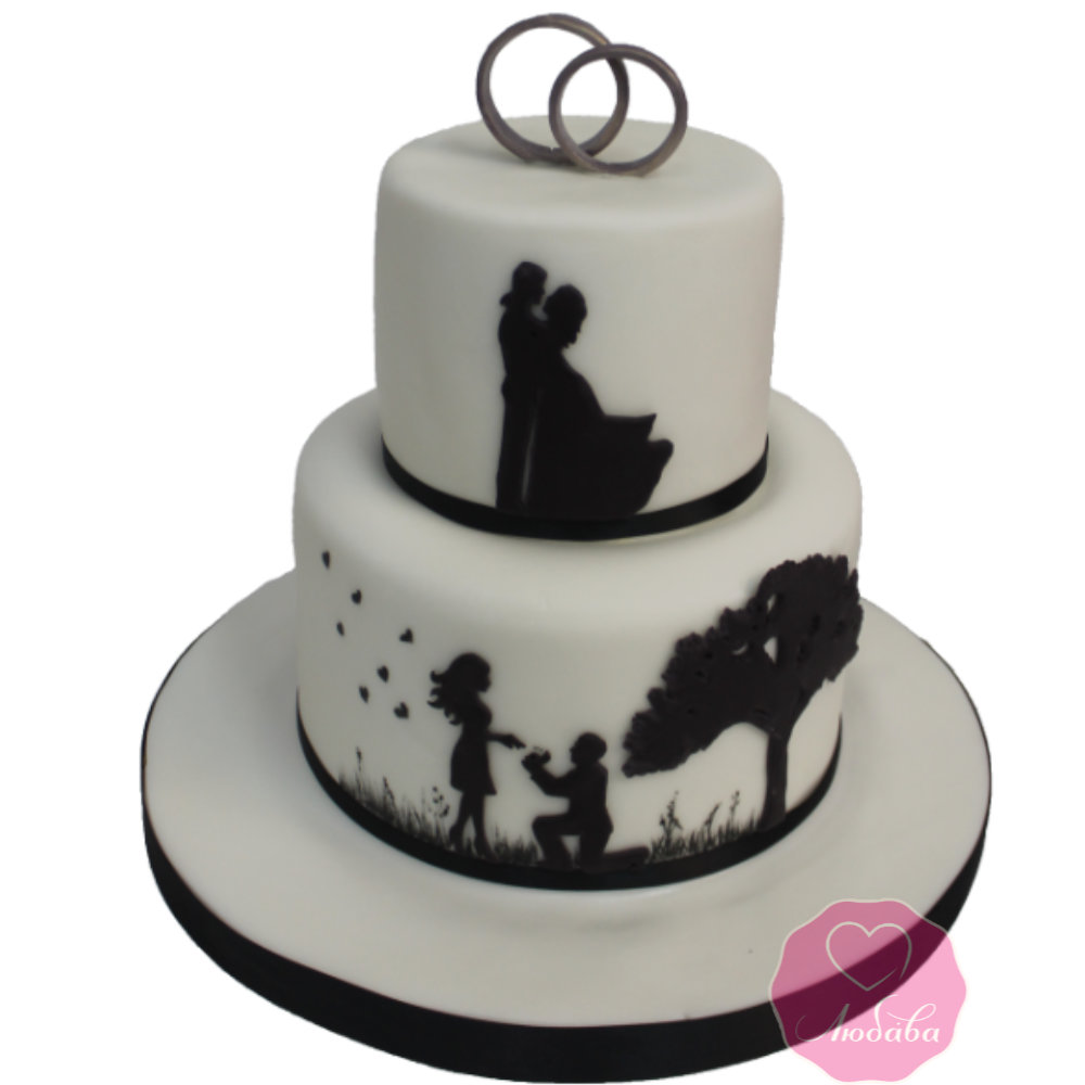 Торт свадебный жених и невеста №2751
