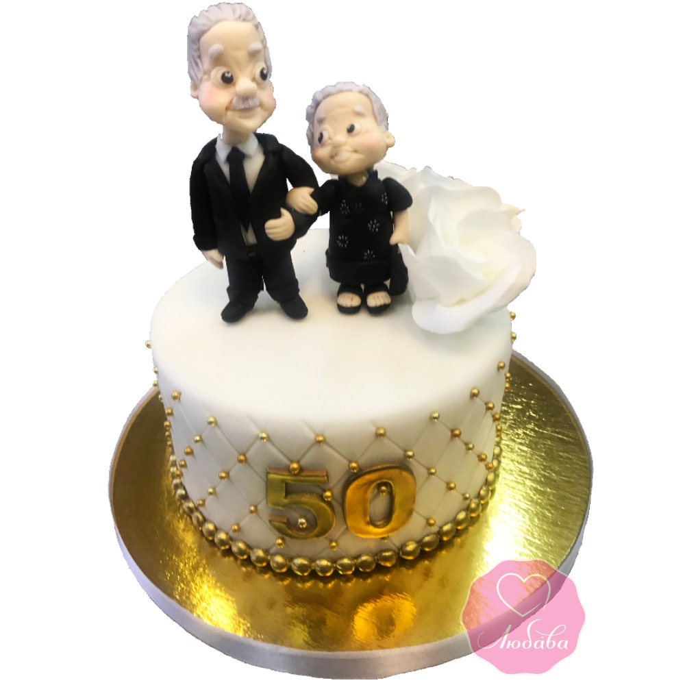 Торт на золотую свадьбу №2801